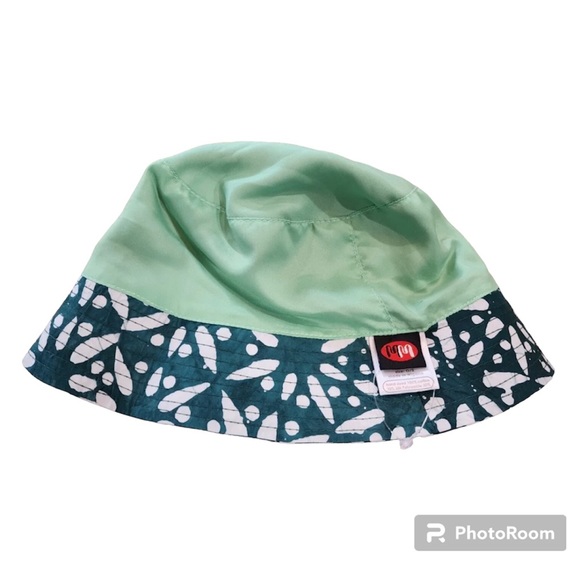 NWT Men's MEJI MEJI Green/White Lagos Cotton Bucket Hat One Size - Picture 6 of 10